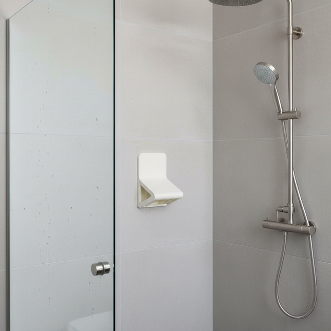 Non Perforated Bathroom Foot Pedal Non Slip ABS Shower Foot Rest Wall Mounted Rest Shaving Leg Step Aid - gallery 1