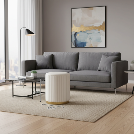 Fashion Storage Stool, Shoe Changing Stool, Makeup Stool, Bedroom Dressing Table Round Stool, New Round Stool with Storage Space - gallery 1