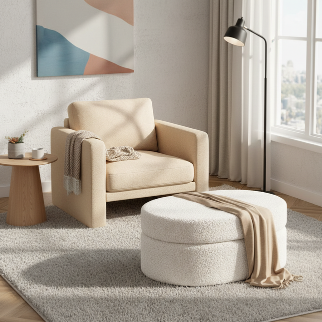 Home Furniture Stool Creative Storage Boxes Lamb Cashmere Hallway Bench Advanced Foot Seat Multifunctional Shoe Changing Stool - gallery 1