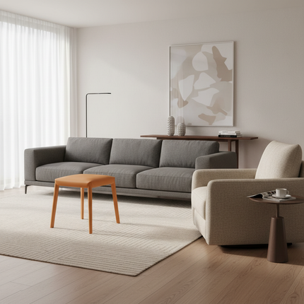 French Footstool Saddle Leather Stool Home Stackable Bench Living Room Small Stools Entrance Porch Shoe Changing Stools - gallery 1