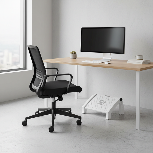 Ottoman Anti-tilting Erlang Legs Six-gear Adjustable Footstool Office Table Foot Pedal - gallery 1