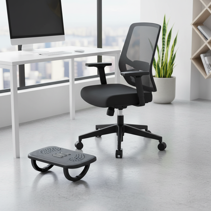 Rocking Footrest for under Desk Ergonomic Desk Leg Rest Rocker Balance Board Comfortable Foot Stool for Desk Home Office - gallery 1