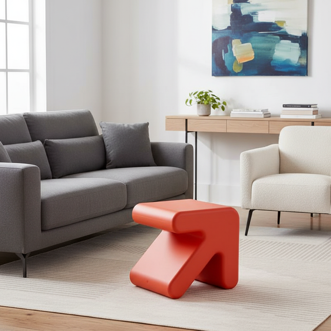 Warming New Style  Modern Simple Arrow Stool Creative Plastic Small Love Stool Fitting Room Door Shoe Stool Rest Stool - gallery 1