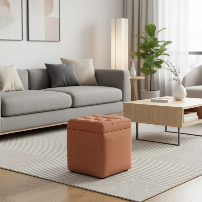 Storage Ottoman Coffee Table Living Room Sofa Stool Storage Chair for Footrest Multifunctional Foot Stool for Home Furniture - gallery 1