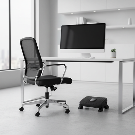 Ergonomic Under Desk Footrest Massage Rollers Leg Rest Pain Relief Non-slip Foot Stool Posture Correction As Christmas New Gift - gallery 1