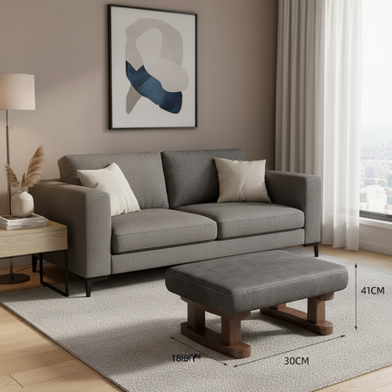 Colorful Small Wooden Stool with Non-Slip Pad Footrest Seat Square Household Living Room Hallway Sofa Tea Stools - gallery 1