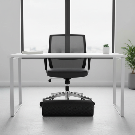 2 Heights Adjustable Foot Rest Under Desk, Soft Memory Foam Footrest Under Desk  for Foot Rest At Work, Home, Airplane, Travel - gallery 1