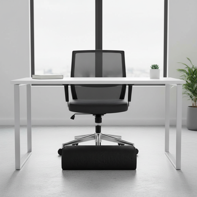 2 Heights Adjustable Foot Rest Under Desk, Soft Memory Foam Footrest Under Desk  for Foot Rest At Work, Home, Airplane, Travel - gallery 1