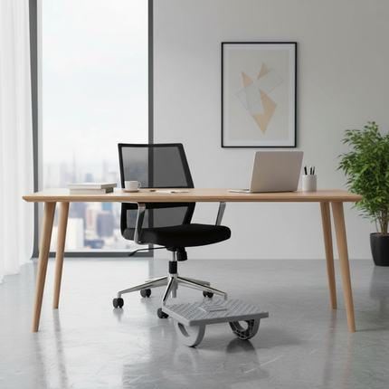 Portability with Massage Rollers Foot Rest 180 Degree Swing Ergonomic Foot Stool Office Foot Rest Under Desk - gallery 1