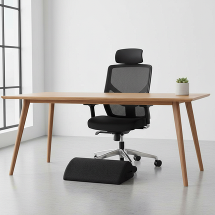 2 Heights Adjustable Foot Rest Under Desk, Soft Memory Foam Footrest Under Desk  for Foot Rest At Work, Home, Airplane, Travel - gallery 1