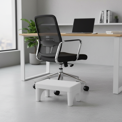 Toilet Stool Ottoman Folding Adults White Marble Poop Potty Training Step for Bathroom Short Child - gallery 1