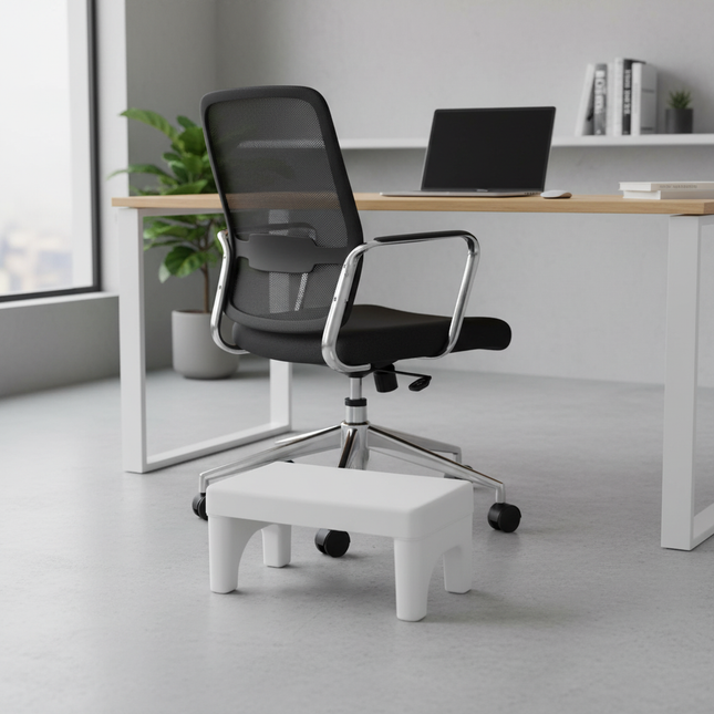 Toilet Stool Ottoman Folding Adults White Marble Poop Potty Training Step for Bathroom Short Child - gallery 1