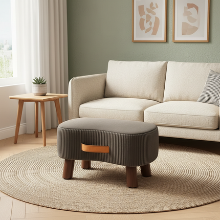 Potable Small Wood Chair Household Shoe Changing Stool Sofa Living Room Foot Rest Stool Tea Table Children Bathroom Footstool - gallery 1