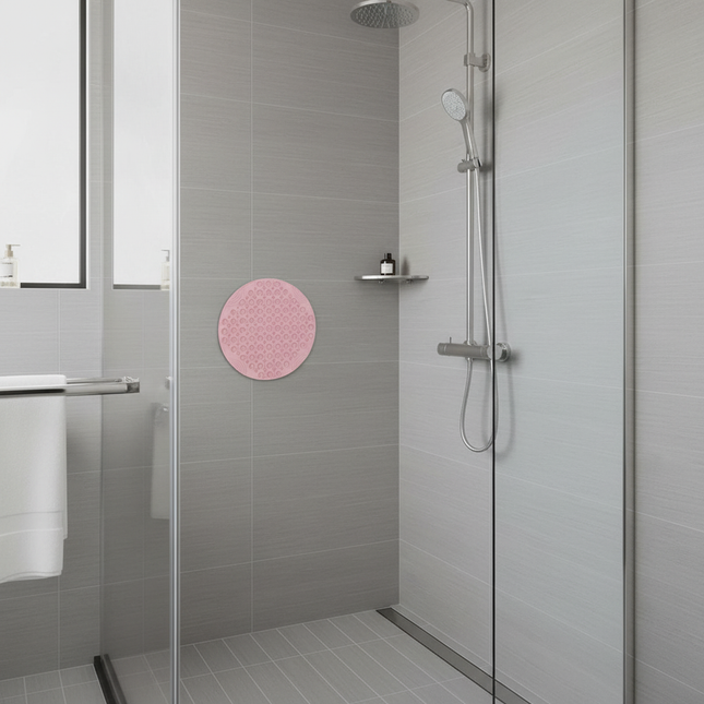 Round Non-Slip Shower Mat, Strong Suction Bath Mats With Drain Holes, Bathtub Mat With Raised Massage Loop - gallery 1
