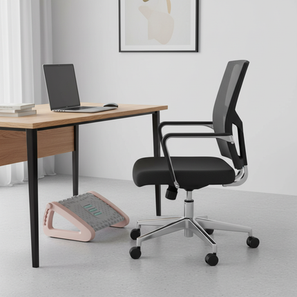 43*32cm Office Stool Footrest With Ergonomic Design Relieve Pressure Improve Comfort Footstool Massage Rollers For Office Space - gallery 1