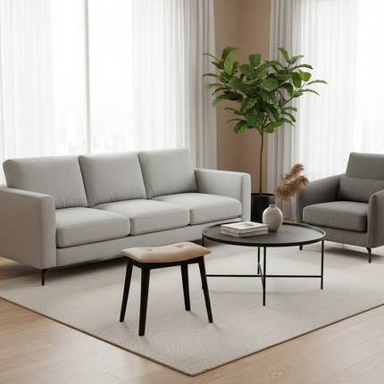 Vanity Stool Vanity Chair Saddle Cushion Ottoman Stool Chair with Solid Wood Legs, Modern Piano Bench Makeup and Foot Stool - gallery 1