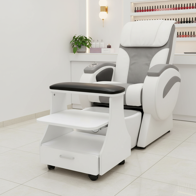 Pedicure Stool Foot Rest Pedicure Manicure Funiture Beauty Salon Nail Trolley Cart Footbath Stool White/Black/Pink - gallery 1