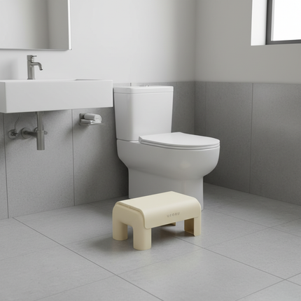 Ergonomic Shoe Changing Stool Waterproof Anti-Slip Toilet Footstool Multi-Function Universal Bathroom Foot Stool Wear Shoes - gallery 1