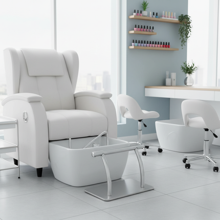 Stainless Steel Footrest Silver Chair Footrest Lightweight Floor Standing for Hair Salons Beauty Salons Homes Offices - gallery 1