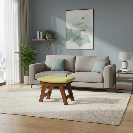 Cloth Small Stool Creative Household Shoe Stool Tea Table Stool Living Room Wood Solid Bench Modern Simple Sofa - gallery 1