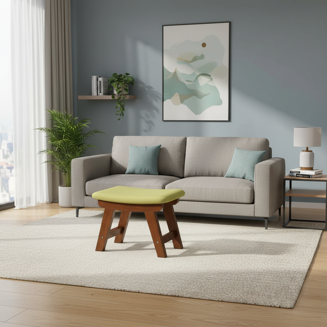 Cloth Small Stool Creative Household Shoe Stool Tea Table Stool Living Room Wood Solid Bench Modern Simple Sofa - gallery 1