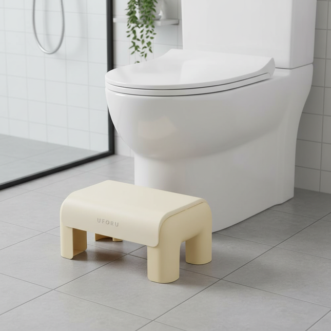 Ergonomic Shoe Changing Stool Waterproof Anti-Slip Toilet Footstool Multi-Function Universal Bathroom Foot Stool Wear Shoes - gallery 1