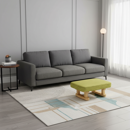 Colofull Small Wooden Stool Footrest Seat with Non-Slip Pad Small Square for Household Living Room Hallway Sofa Tea Stools - gallery 1