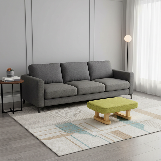 Colofull Small Wooden Stool Footrest Seat with Non-Slip Pad Small Square for Household Living Room Hallway Sofa Tea Stools - gallery 1