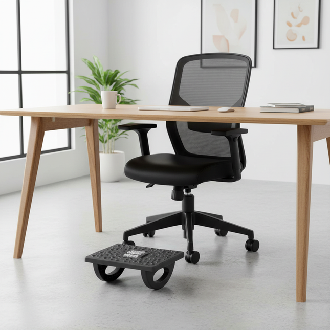 Portability Foot Rest Under Desk Footrest Ergonomic Foot Stool With Massage Rollers Foot Rest For Home Office Work - gallery 1