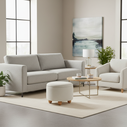 WOLTU Foldable Ottoman Storage Pouf Upholstered Stool with Lid Pine Legs Space Saving for Living Room Bedroom Home Decal - gallery 1