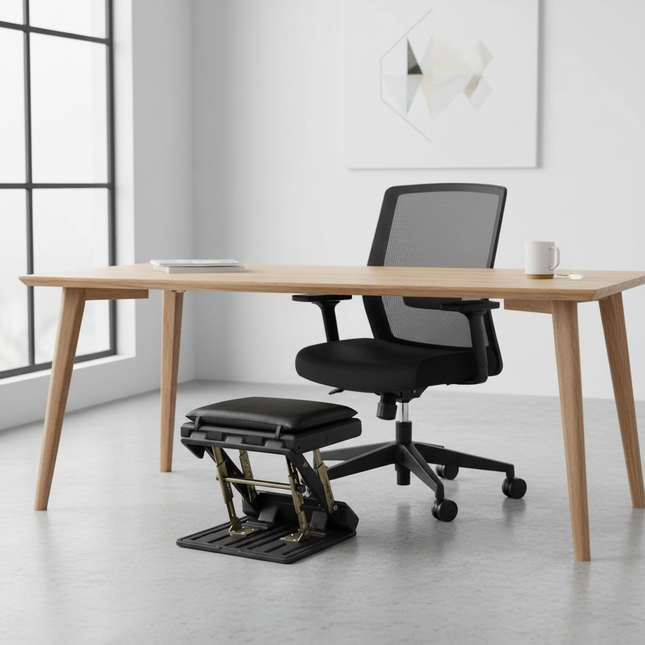 Adjustable Footrest 4-Level Height Removable Pad Ergonomic Design Universal Car Home Office Travel Portable Anti-Slip Footstool - gallery 1