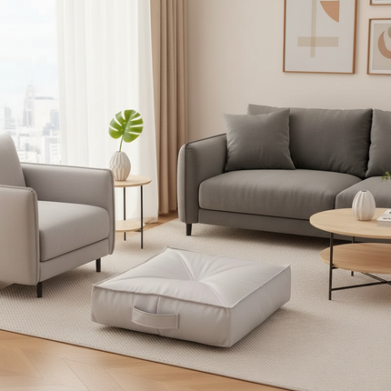 Cushion futon tatami floor footstool bay window cushion padded cushion cushion pillow small bench square round low stool - gallery 1