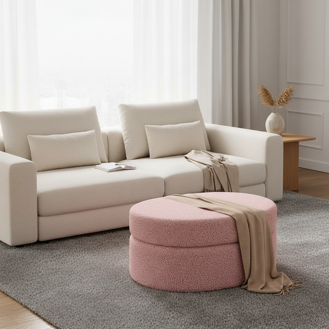 Home Furniture Stool Creative Storage Boxes Lamb Cashmere Hallway Bench Advanced Foot Seat Multifunctional Shoe Changing Stool - gallery 1