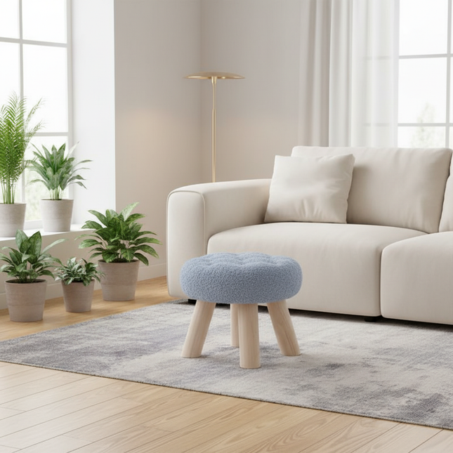 Flower Stool, Footstool, Shoe Changing Stool, Sofa, Coffee Table, Low Stool, Small Round Stool, Living Room, Bedroom - gallery 1