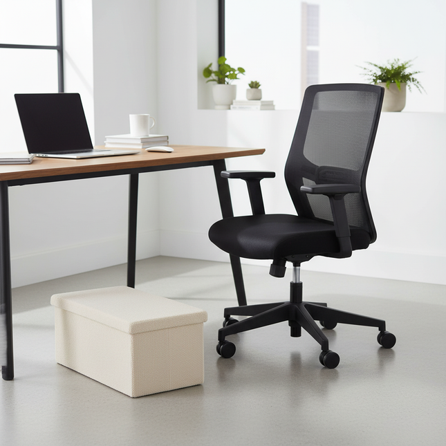 1PC Upholstered Ottoman Foldable Stool Chest Bench Lid Seat Chest Footstool Storage for Bedroom Bed End Sofa Household Home Door - gallery 1