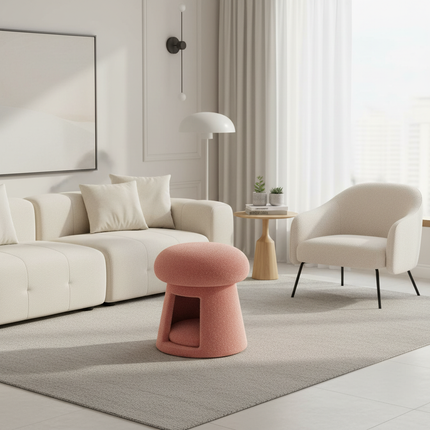 Nordic Living Room Ottomen with Cat Pet Nest Shoes Changing Stool Low Chair Bench Footrest for Hallway Entrance Decor Furniture - gallery 1