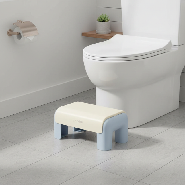 Ergonomic Shoe Changing Stool Waterproof Anti-Slip Toilet Footstool Multi-Function Universal Bathroom Foot Stool Wear Shoes - gallery 1