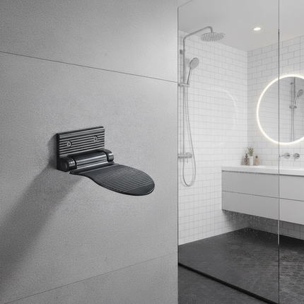 1PC Wall-mounted Shower Foot Rest Bathroom Pedals Non-slip Footstool Pedestal Pedals Elderly Pregnant Bath Stool Holder - gallery 1