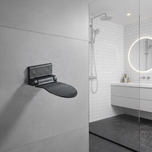 1PC Wall-mounted Shower Foot Rest Bathroom Pedals Non-slip Footstool Pedestal Pedals Elderly Pregnant Bath Stool Holder - gallery 1