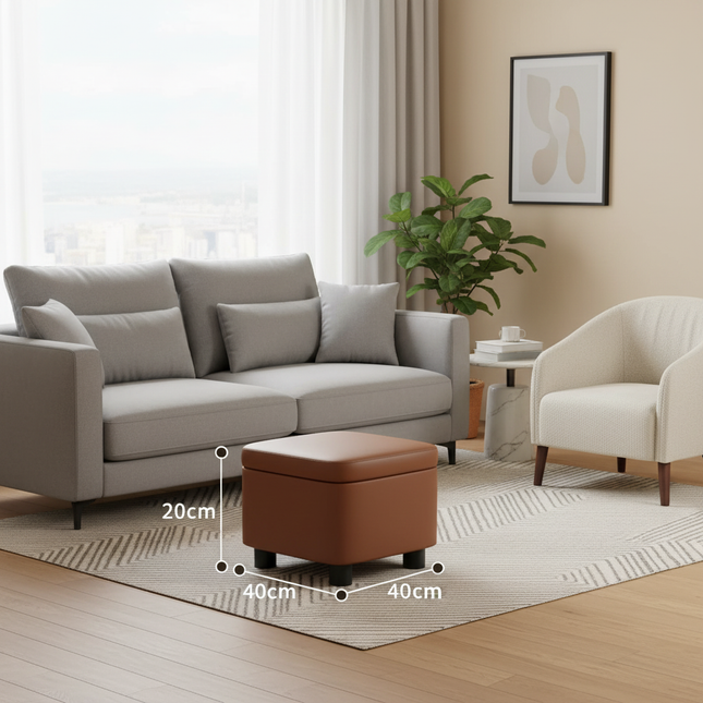 home Furniture Household Low Stool Living Room Coffee Table Sofa Stools Soft Bag Pier Ottoman Footrest With Storage Space Stool - gallery 1