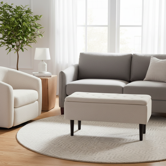 Homcom Bedroom Storage Chest 47 L with Flip Lid 95X38X45 cm - gallery 1