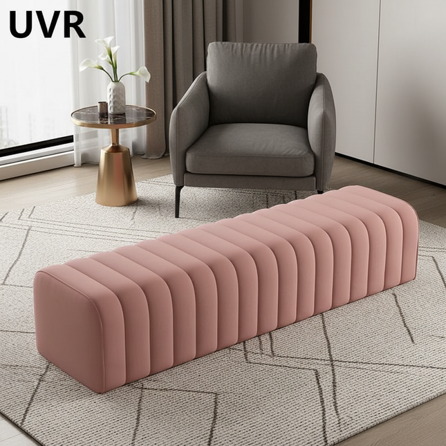 UVR Light Luxury Shoeshine Bench Modern Simple Doorway Entrance Chair Bedroom Bedside Bench Living Room Sofa Footrest Chair - gallery 1