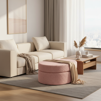 Home Furniture Stool Creative Storage Boxes Lamb Cashmere Hallway Bench Advanced Foot Seat Multifunctional Shoe Changing Stool - gallery 1