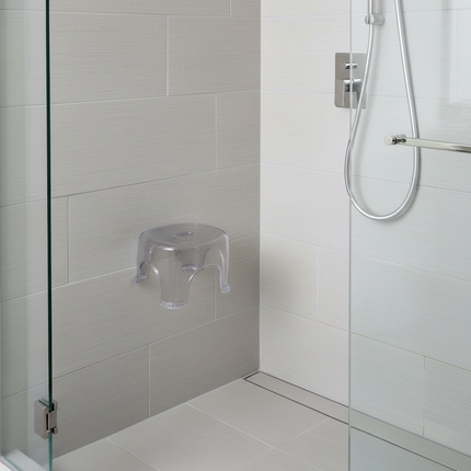 Acrylic Bathroom Stool Shoe Foot Rest Non Slip Shower Stool Bench Shoe Change Stool Household Transparent Seat for Living Room - gallery 1