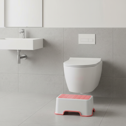 Kids Non Slip Step Stool for Washing Hands and Brushing Teeth Height Adjustable Foot Rest Ladder for Bathtub Sink Use 124 - gallery 1