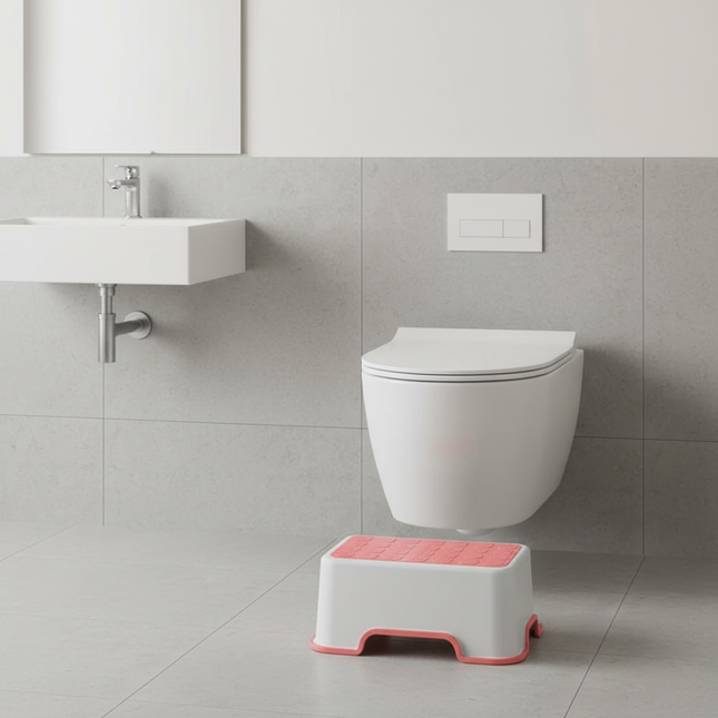 Kids Non Slip Step Stool for Washing Hands and Brushing Teeth Height Adjustable Foot Rest Ladder for Bathtub Sink Use 124 - gallery 1