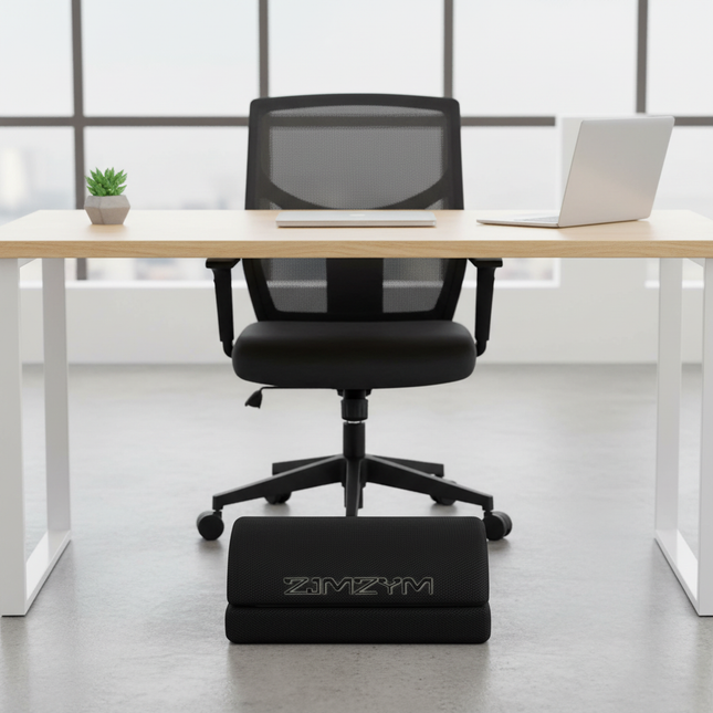 2 Heights Adjustable Foot Rest Under Desk, Soft Memory Foam Footrest Under Desk  for Foot Rest At Work, Home, Airplane, Travel - gallery 1