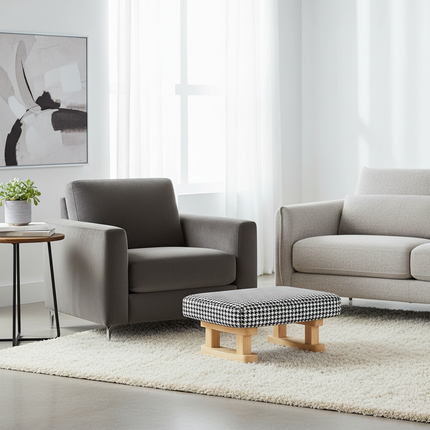 Creative Small Wooden Chair Household Shoe Change Stool Soft Bag Low Stool Office Small Stool Shoe Change Stool Door - gallery 1