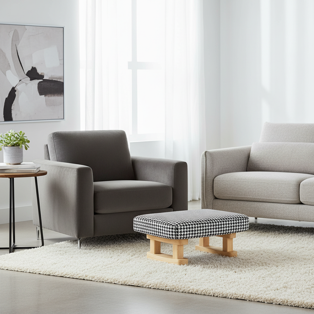 Creative Small Wooden Chair Household Shoe Change Stool Soft Bag Low Stool Office Small Stool Shoe Change Stool Door - gallery 1