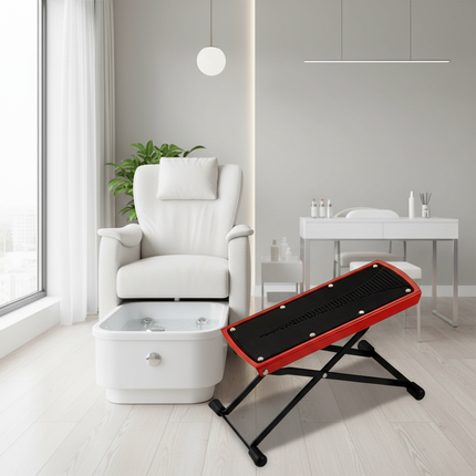 Folding Foot Rest 6-Height Adjustable Single Footstool Beauty Salons Home Pedicures Toe Nail Bath Beauty Tool Lazy Furnishings - gallery 1